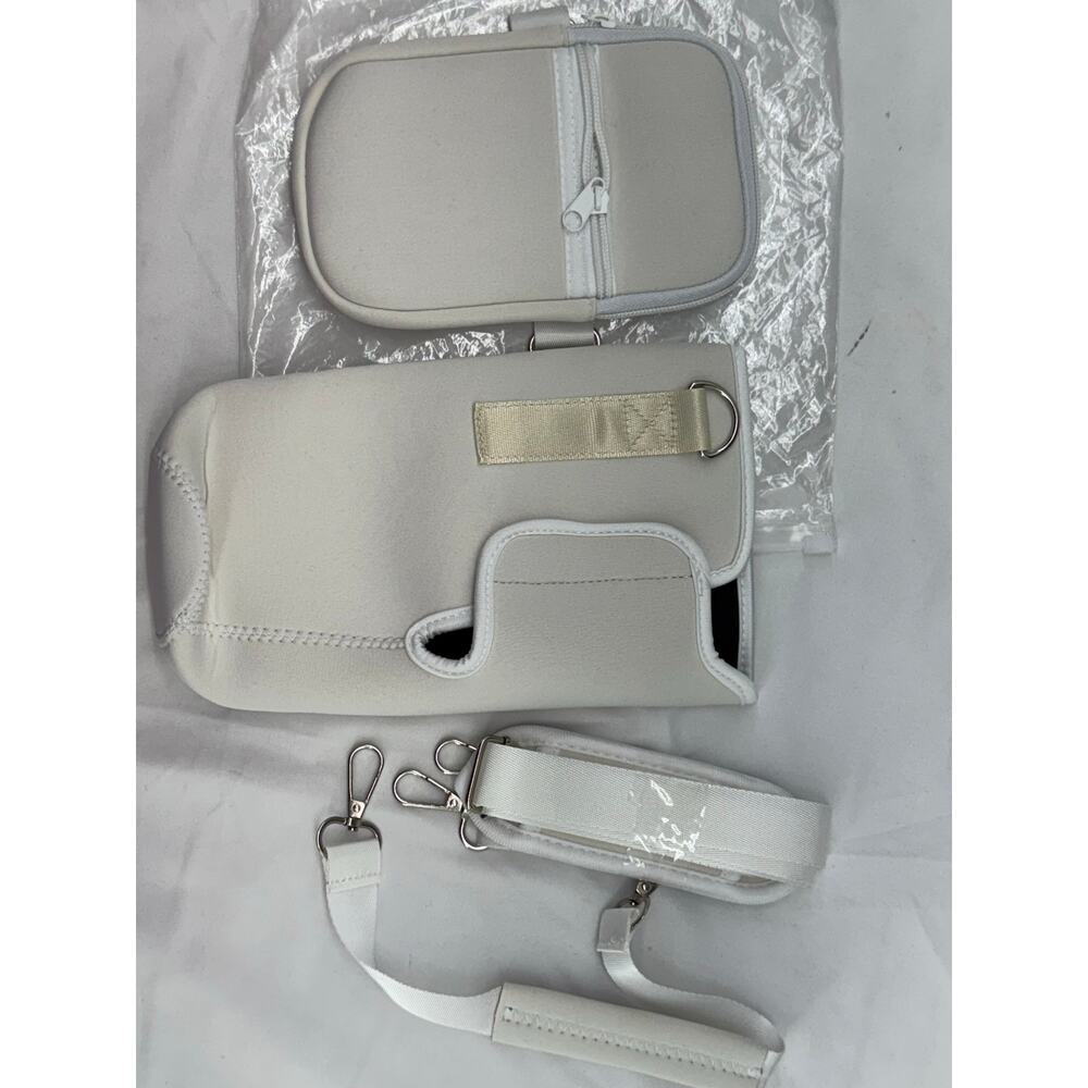 New White/Cream 40oz Tumbler Holder/Carrier with Straps